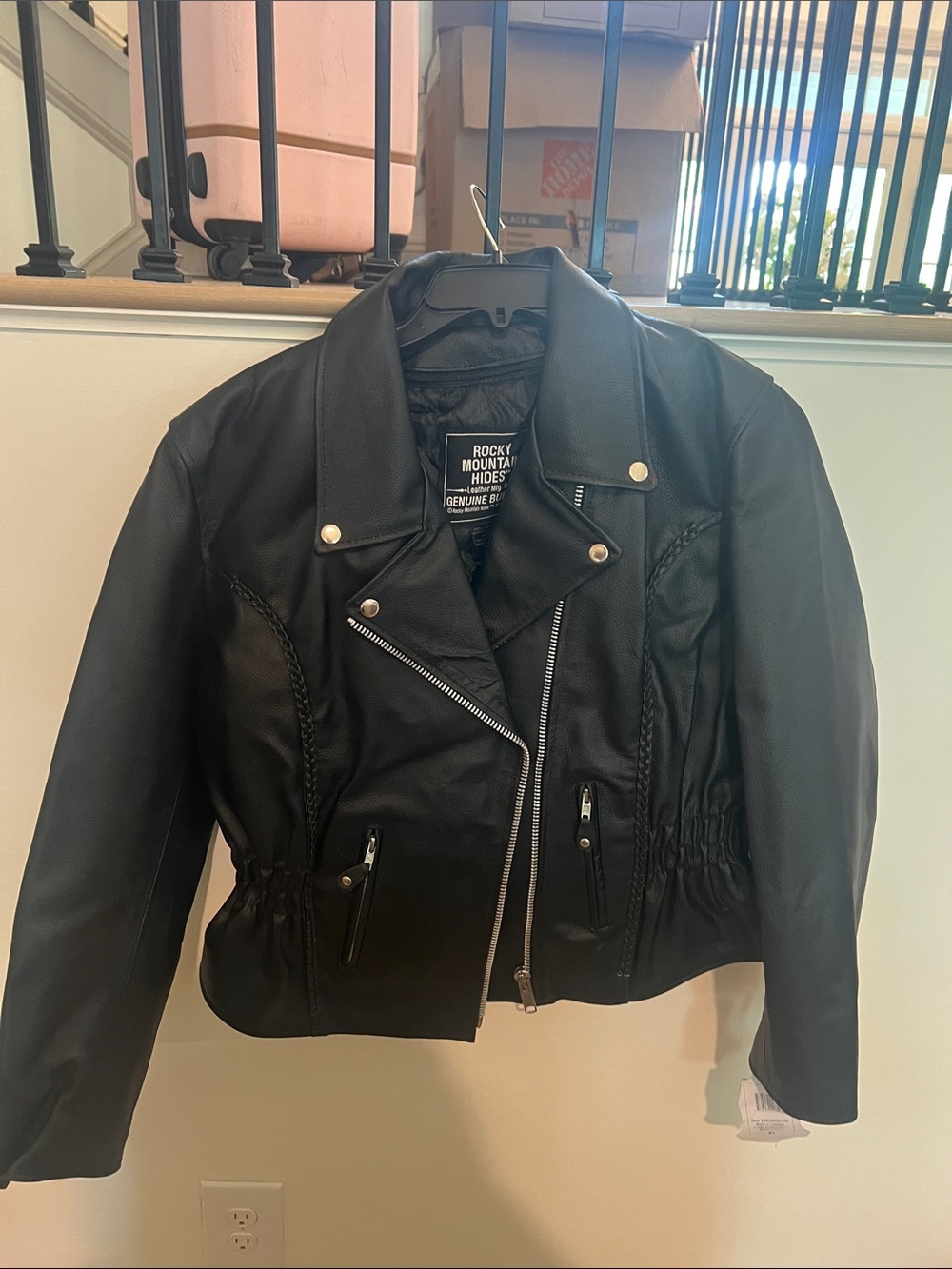 Rocky Mountain Hides Women’s Black Leather Biker Jacket